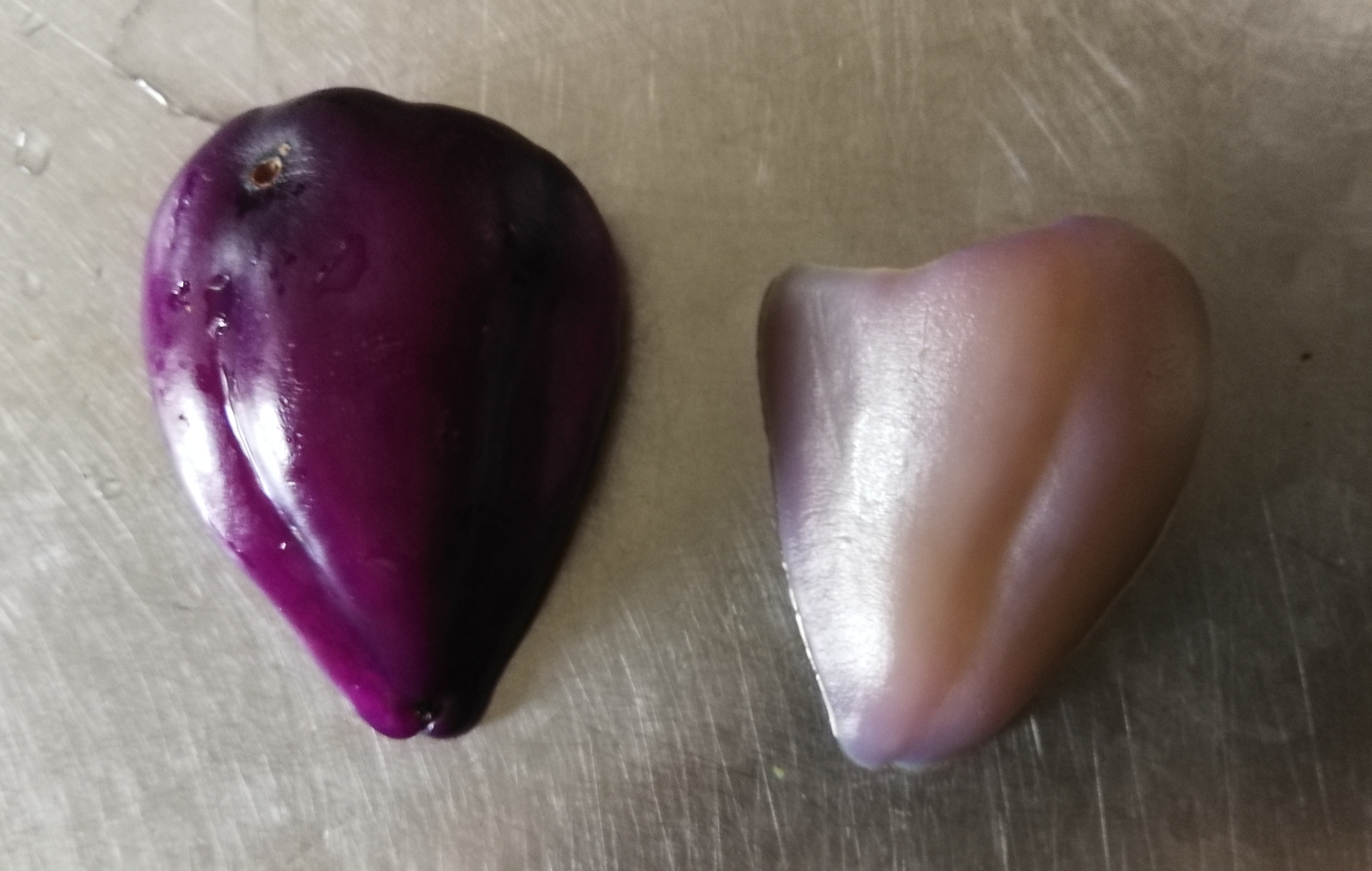 papryka fioletowa przed i po gotowaniu
